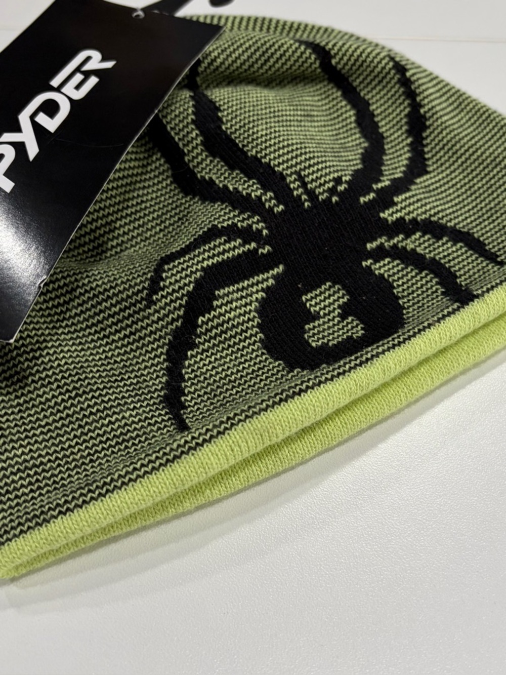 Spyder Kids XS/S Reversible Bug Beanie Youth Hat Lime Green NWT XS Small - Picture 2 of 7